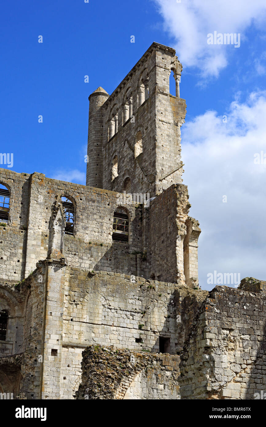 Abbazia di Jumieges, dipartimento Seine-Maritime, Alta Normandia, Francia Foto Stock