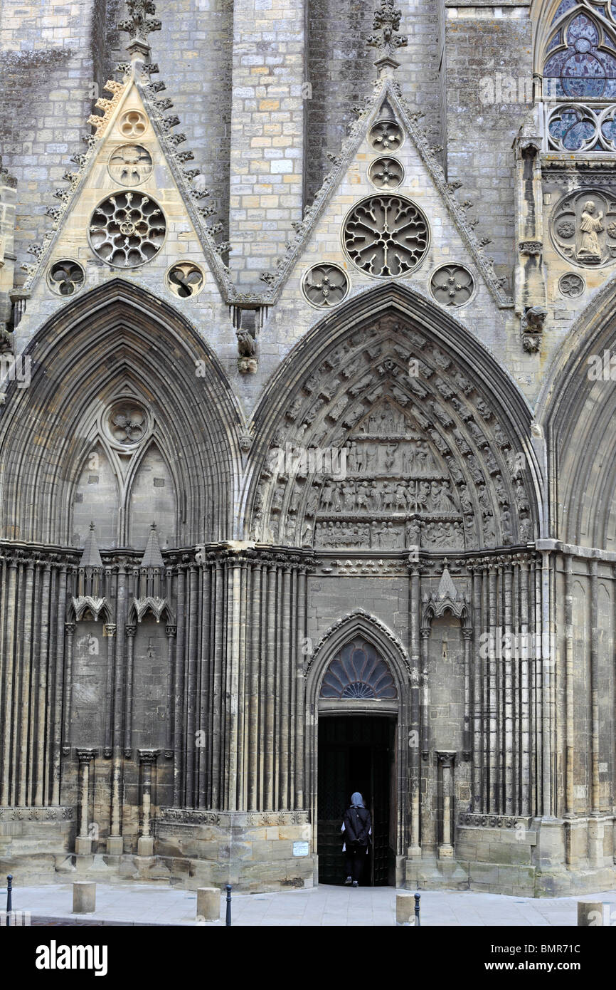 Cattedrale di Bayeux, Bayeux, dipartimento di Calvados, Bassa Normandia, Francia Foto Stock