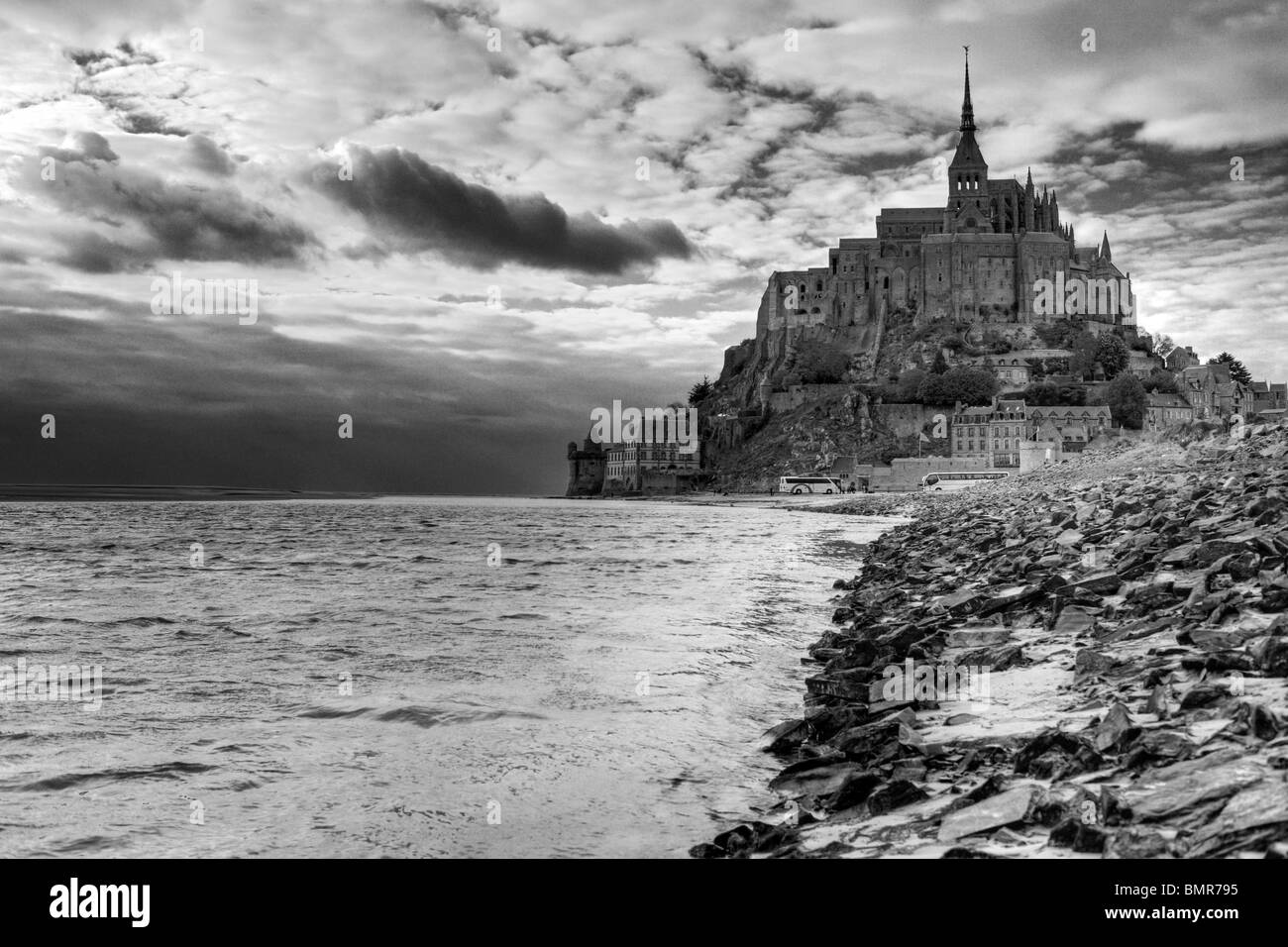 Mont Saint-Michel, Manche department, Bassa Normandia, Francia Foto Stock