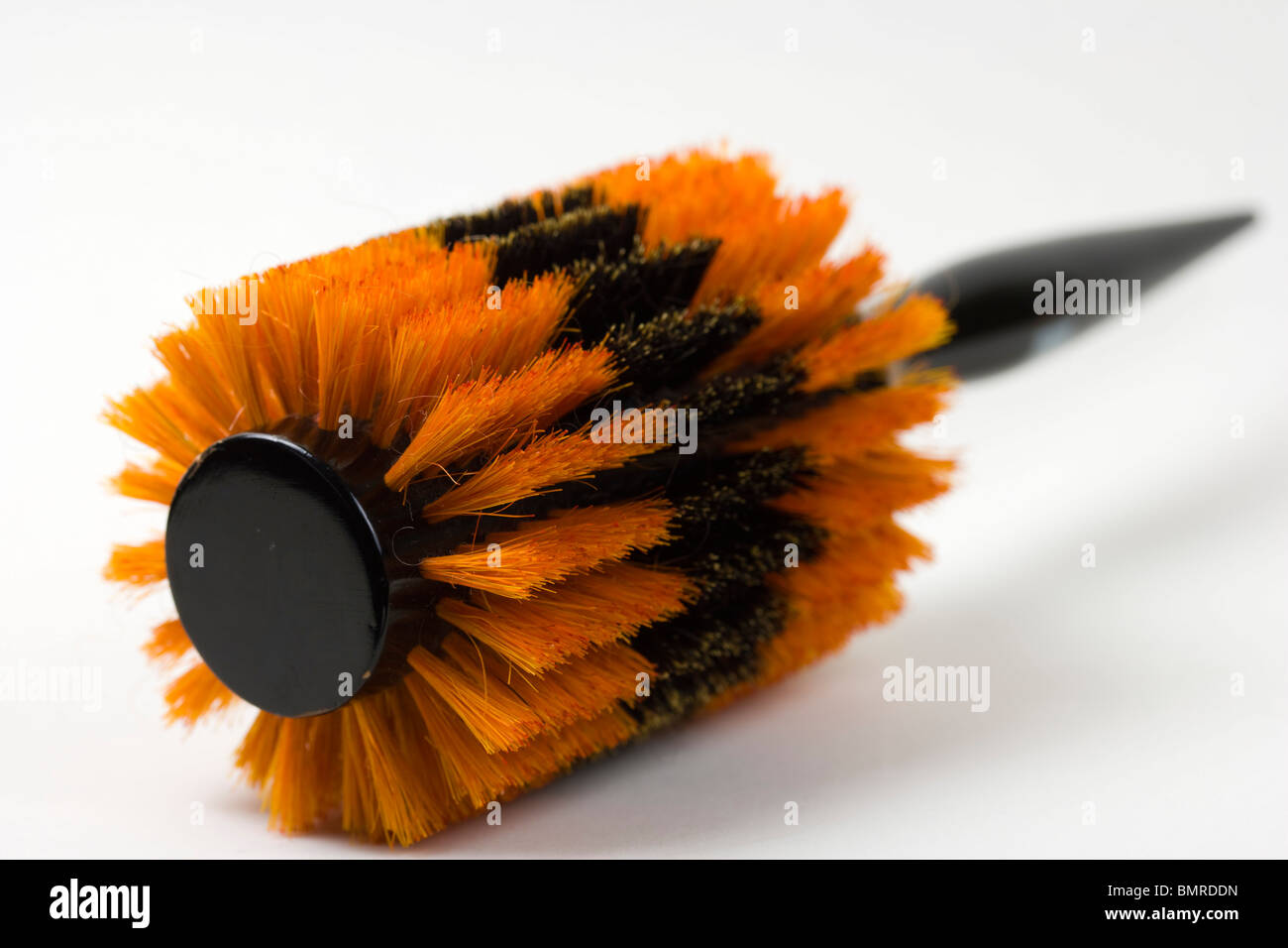 Pure setole radiali rotonda spazzola per capelli Foto Stock