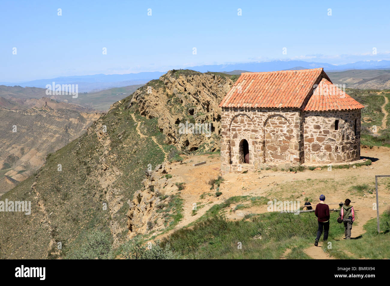 David Gareja complesso del convento, Georgia, Azerbaijan confine Foto Stock