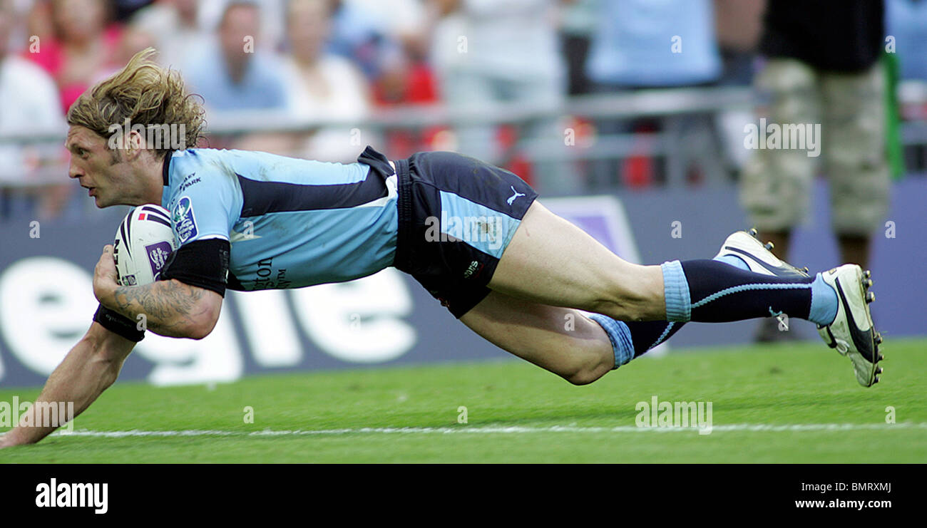 Il Carnegie Challenge Cup finale tra Hull FC e St Helens allo Stadio di Wembley a Londra, il 30 agosto 2008. Foto Stock