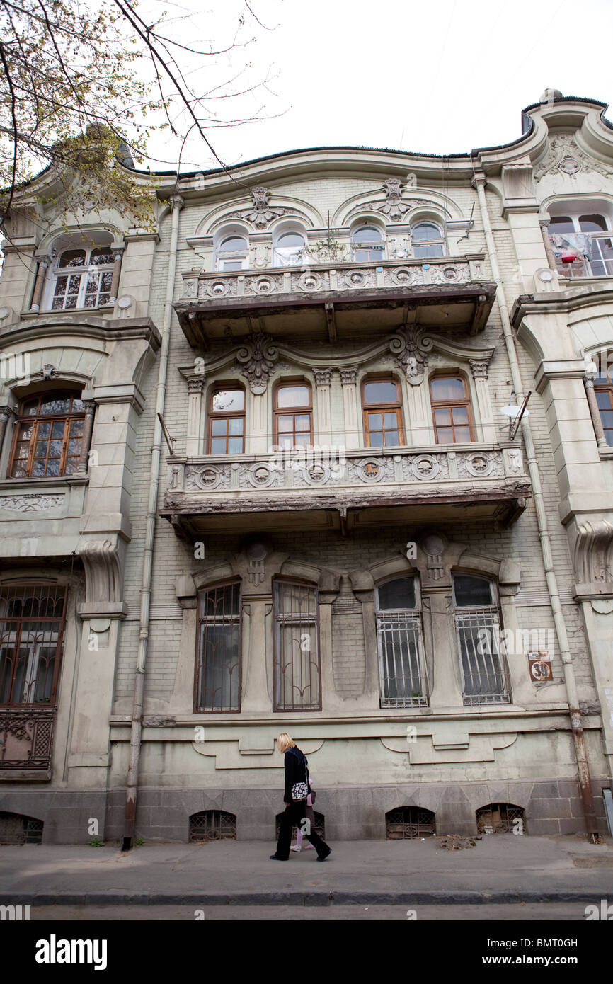Architettura Art Nouveau in città vecchia Tbilisi Georgia Foto Stock