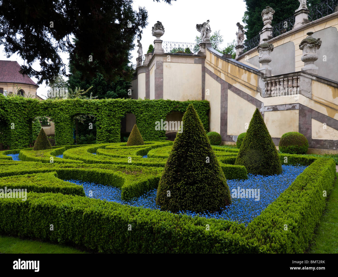 Vrtbovská zahrada - Il Vrtba giardino barocco, Praga, Repubblica Ceca Republc Foto Stock