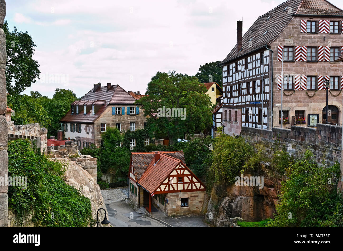 Città storica di Cadolzburg, dello Stato libero di Baviera Foto Stock