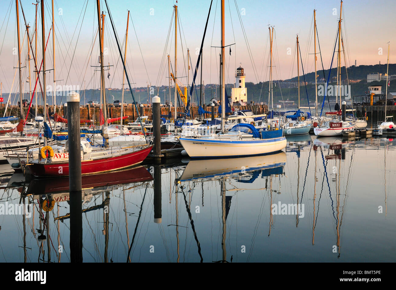 Scarborough Harbour,North Yorkshire England Regno Unito Foto Stock