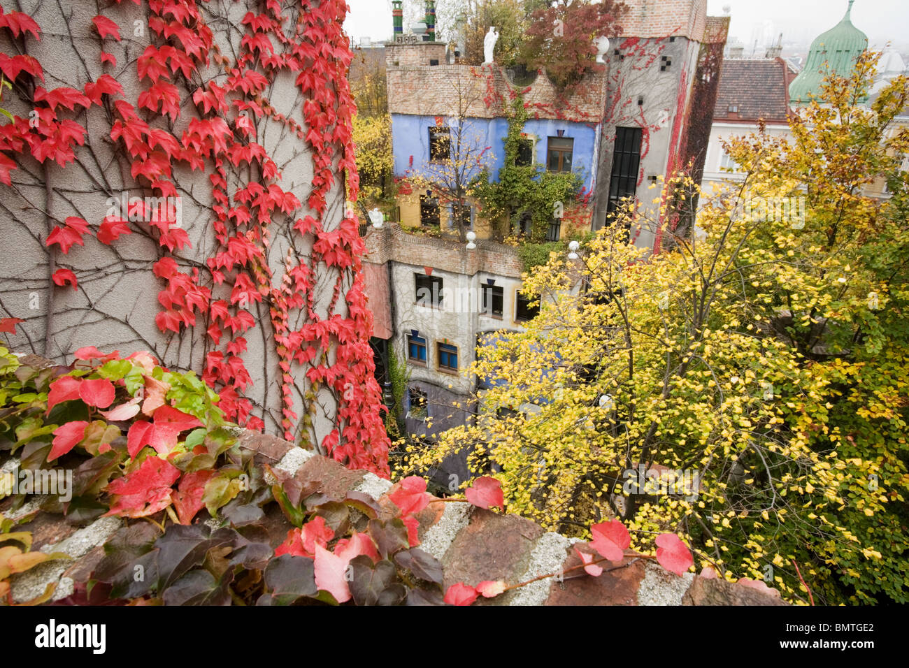 Alloggiamento di Hundertwasser complessa, Vienna, Austria Foto Stock