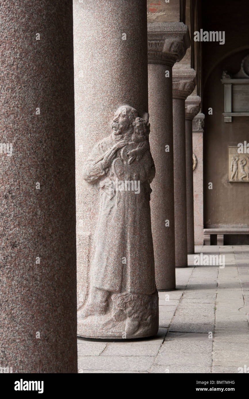 Le colonne al Municipio di Stoccolma, Svezia Foto Stock