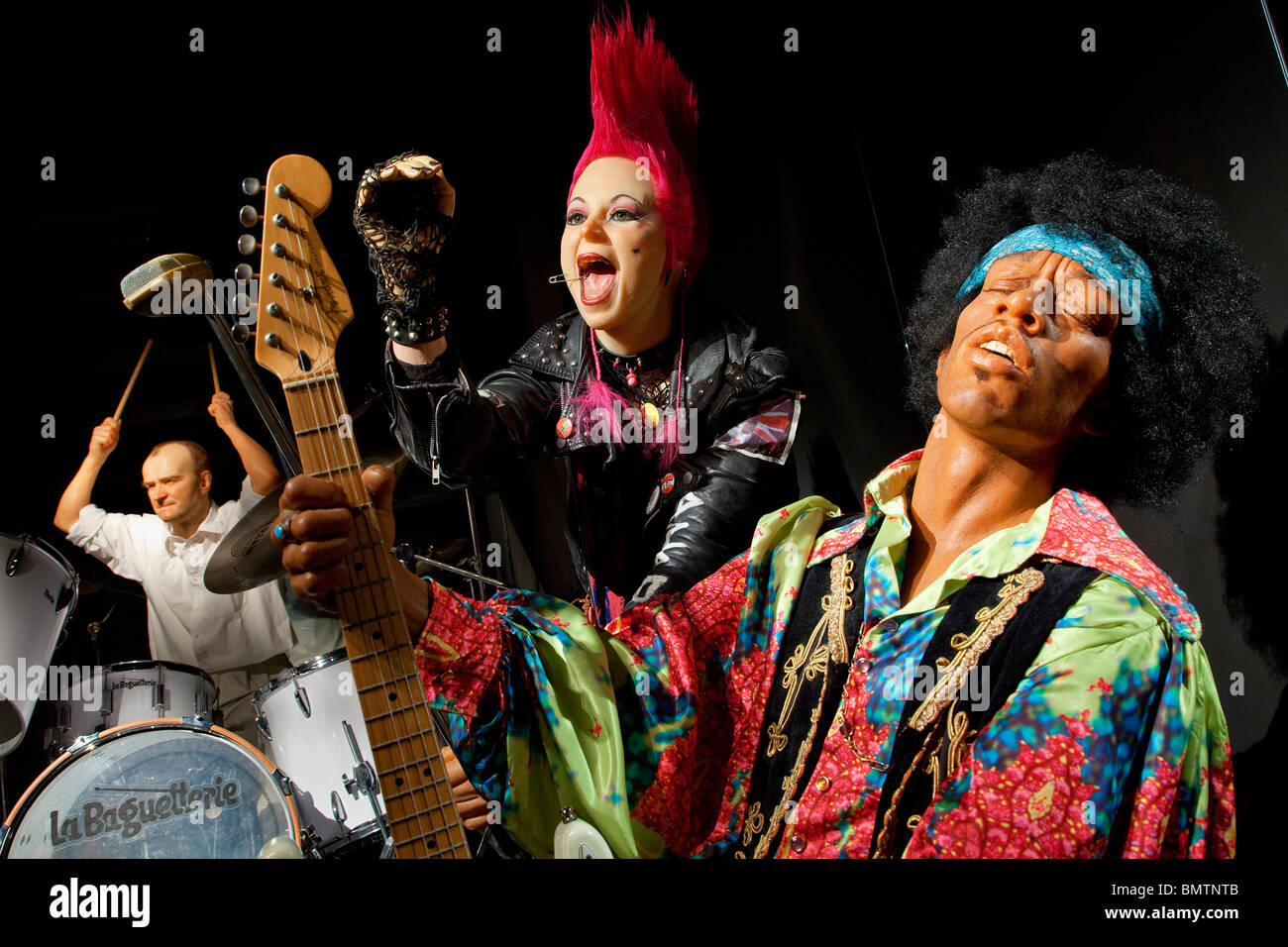 Jimi Hendrix, museo Grevin, Parigi, Francia Foto Stock