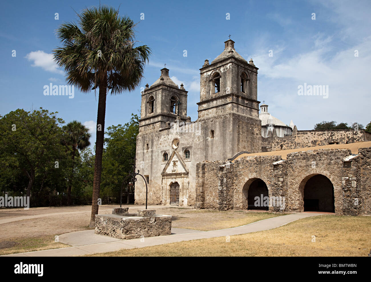 Missione Concepcion San Antonio Texas USA Foto Stock