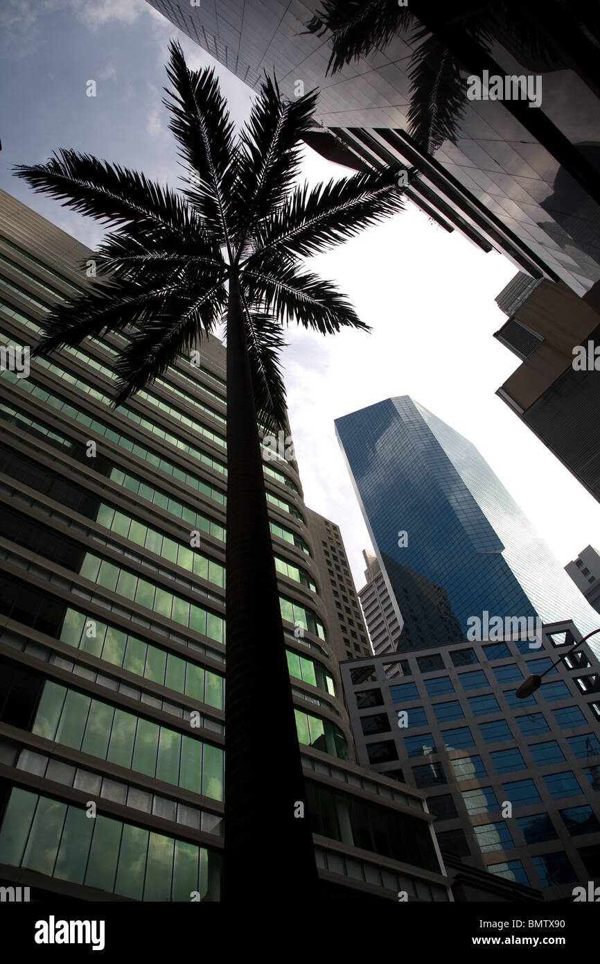 CBD central business district edifici di Singapore Foto Stock