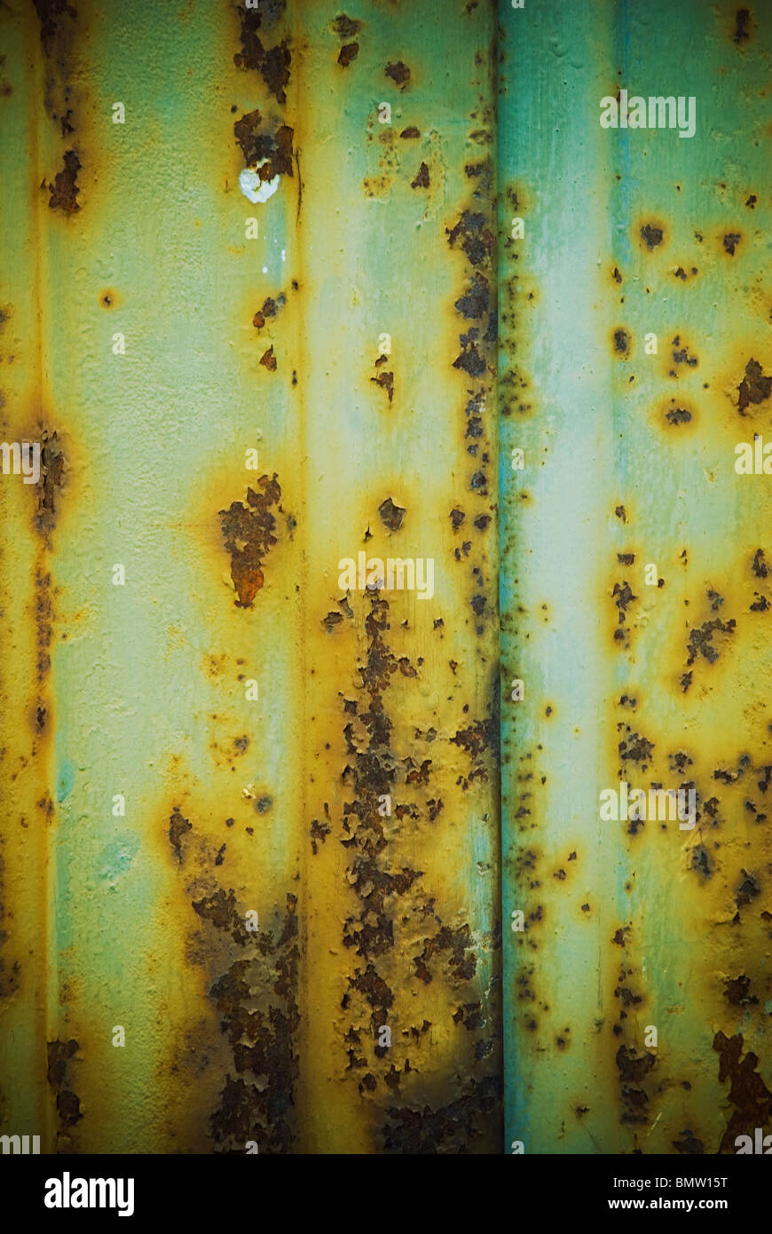 Sfondo texture astratta arrugginito superficie di metallo Foto Stock