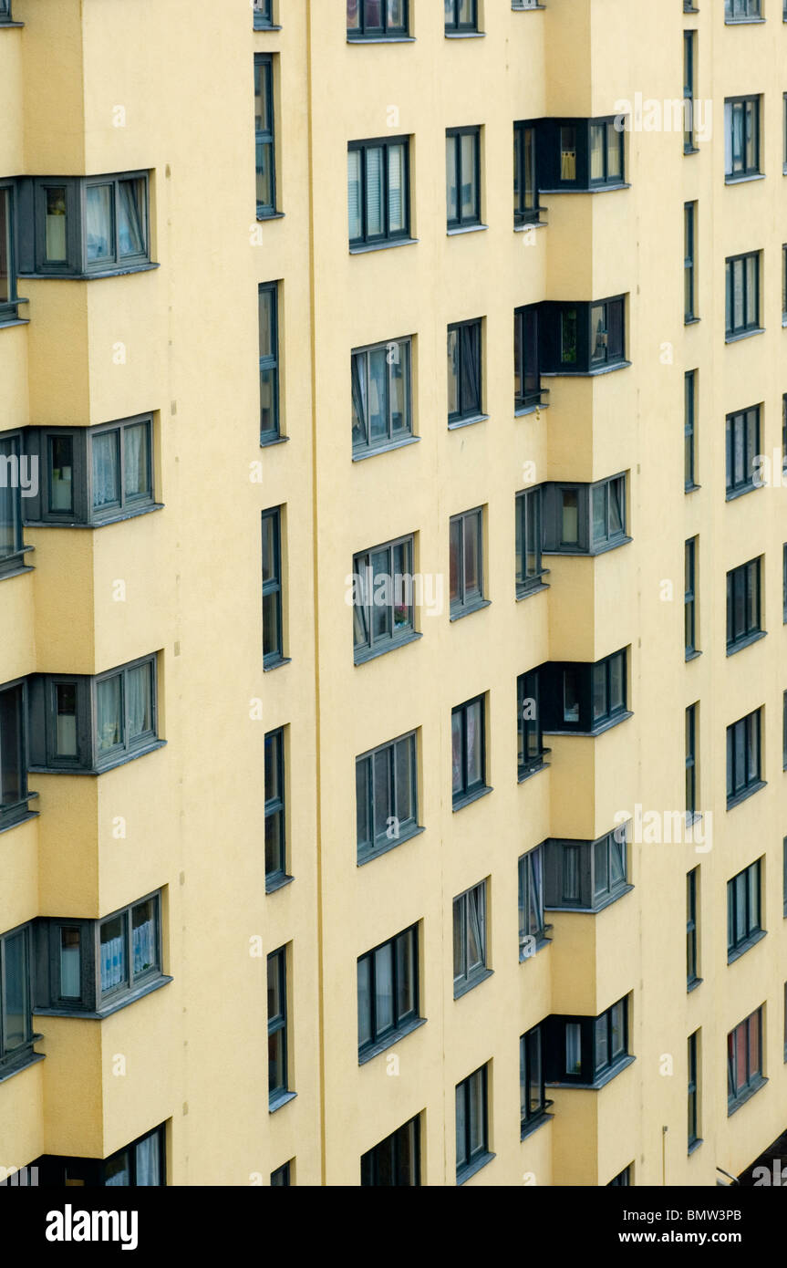 Edificio di appartamenti esterni Berlino Germania Foto Stock