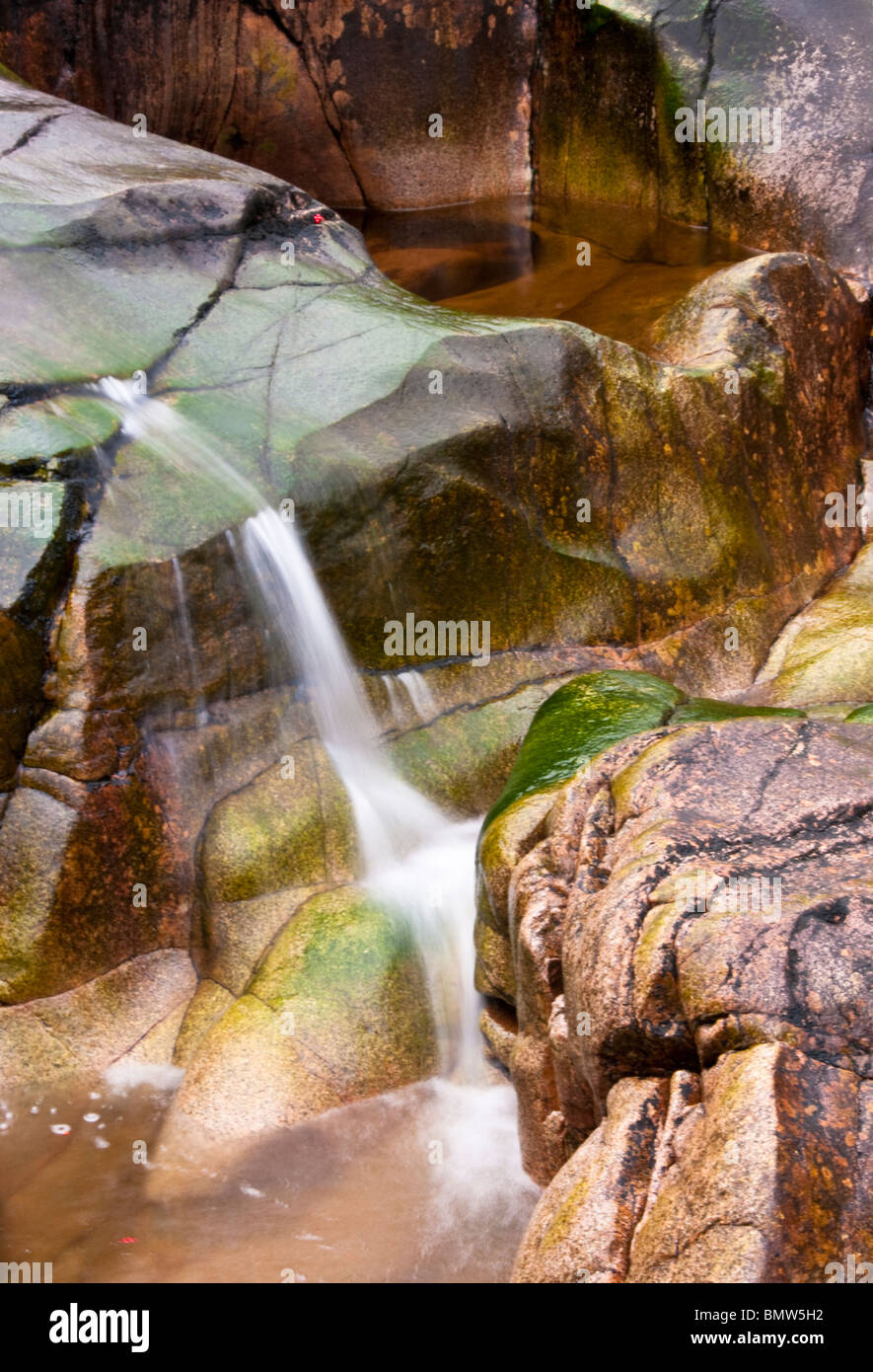 Glen Etive Scozia cascata dettaglio Foto Stock