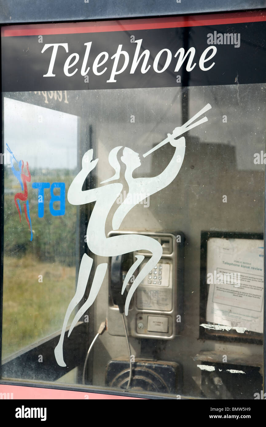 British Telecommunications piper logo casella telefono Foto Stock