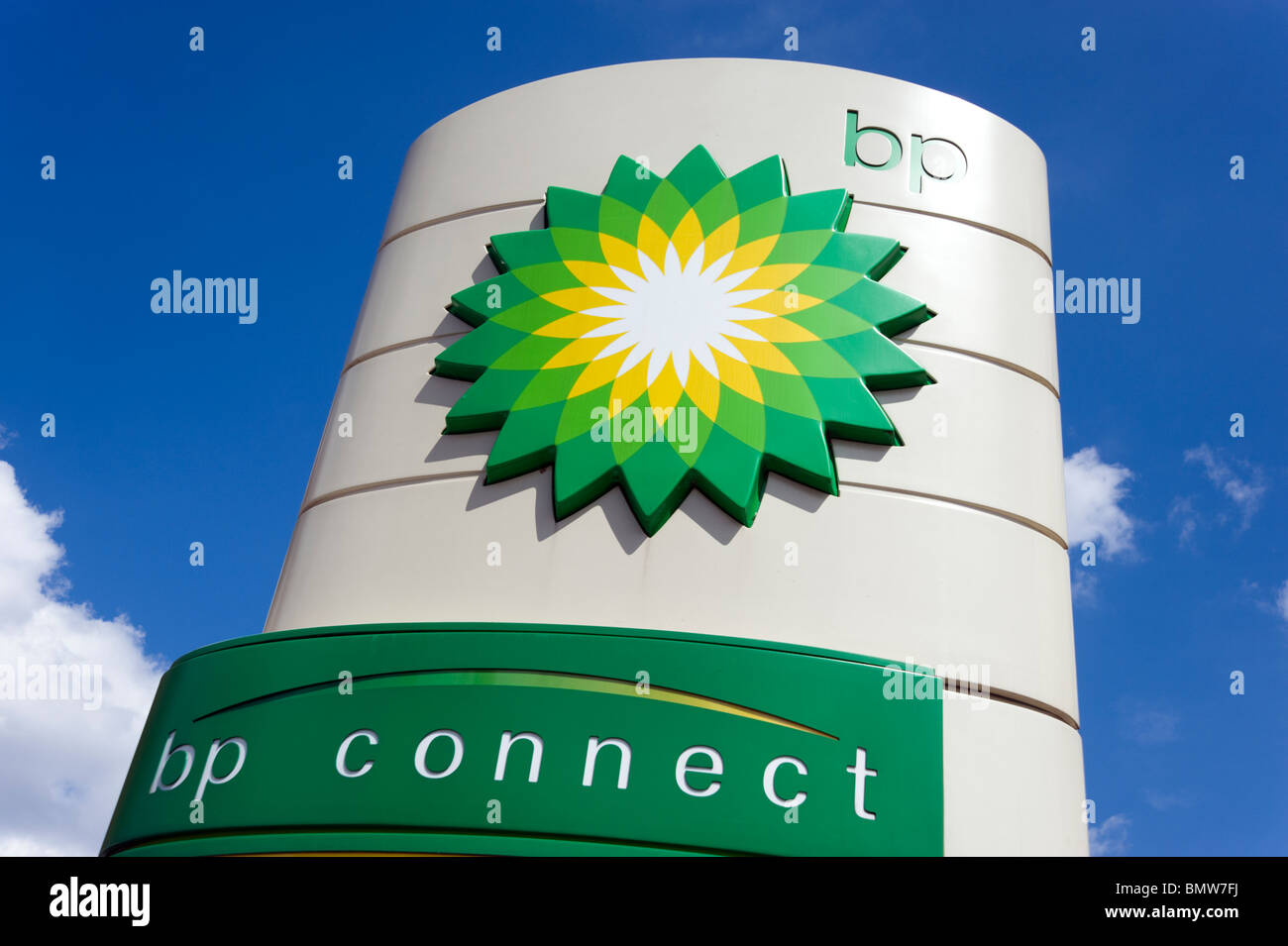 Stazione di benzina BP, REGNO UNITO Foto Stock