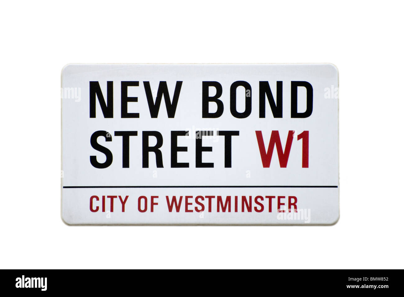 New Bond Street segno, London, England, Regno Unito Foto Stock