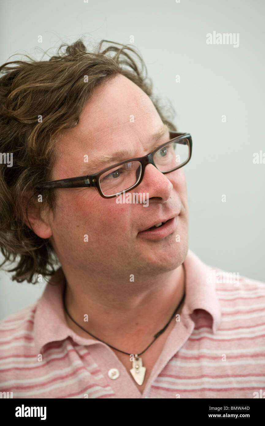 Hugh Fearnley-Whittingstall raffigurato a Hay Festival 2010 Hay on Wye Powys Wales UK Foto Stock