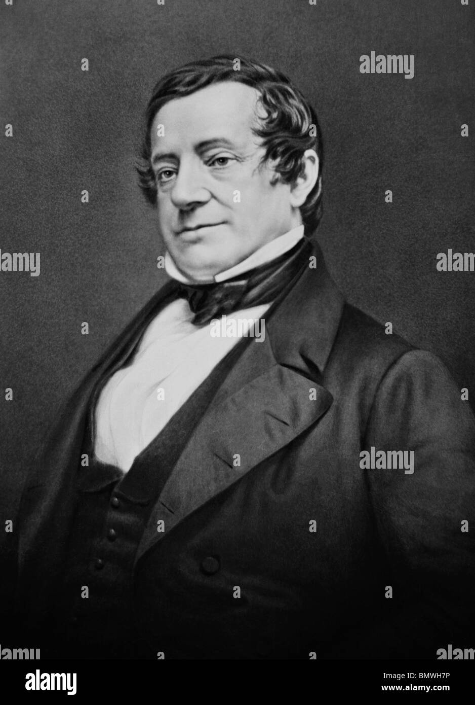 Daguerreotype foto ritratto circa 1850s di autore americano, saggista, biografo e storico Washington Irving (1783 - 1859). Foto Stock