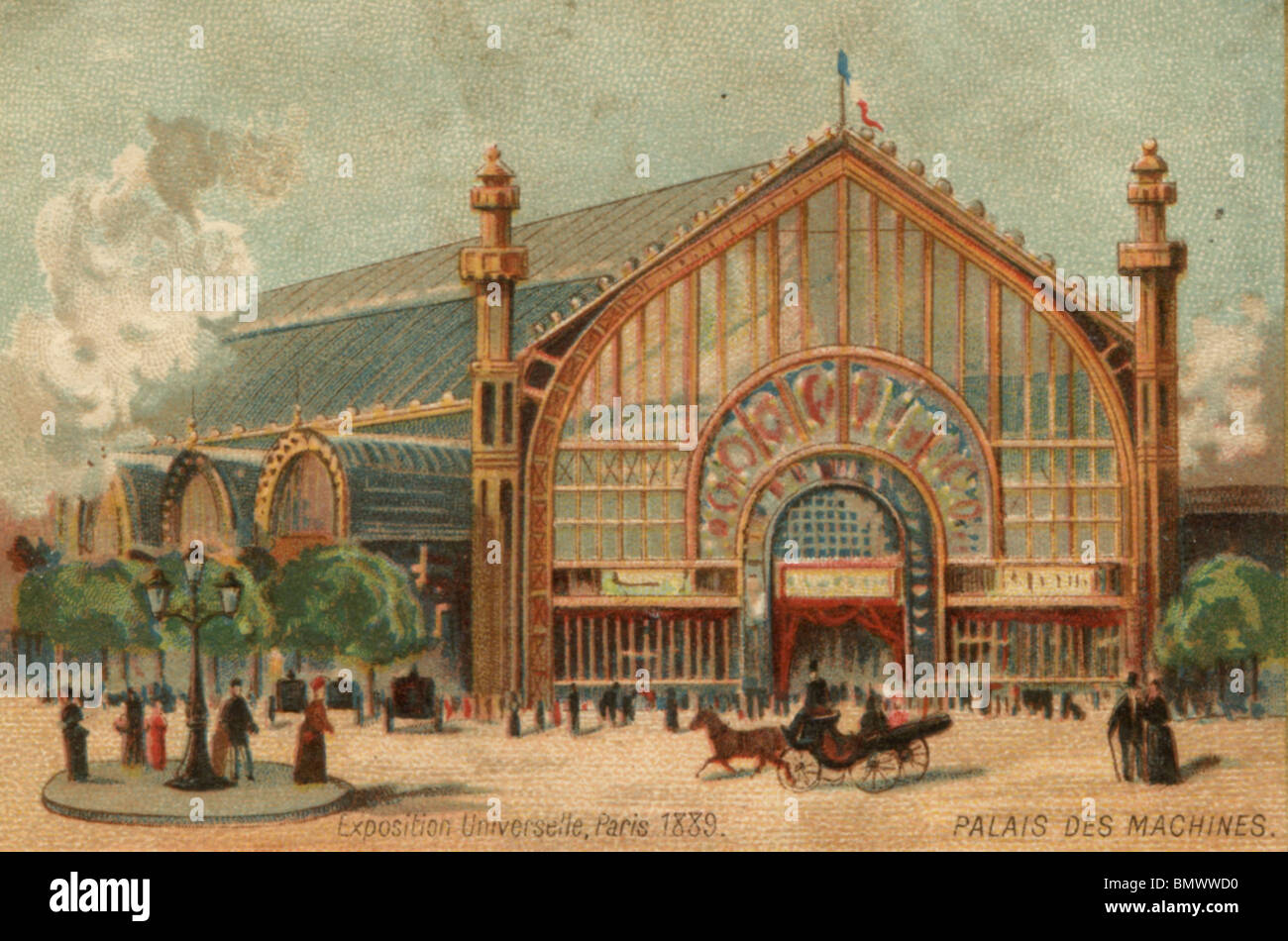 Palazzo delle macchine, Parigi 1889 Foto Stock