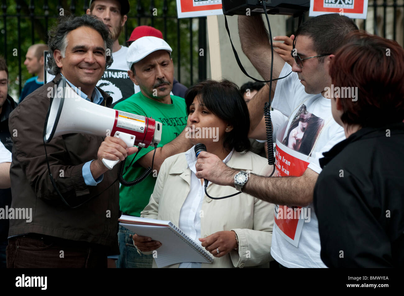 Una legge per tutti, anti Sharia dimostrazione, Whitehall, LONDRA, REGNO UNITO, 20 giugno 2010 Foto Stock