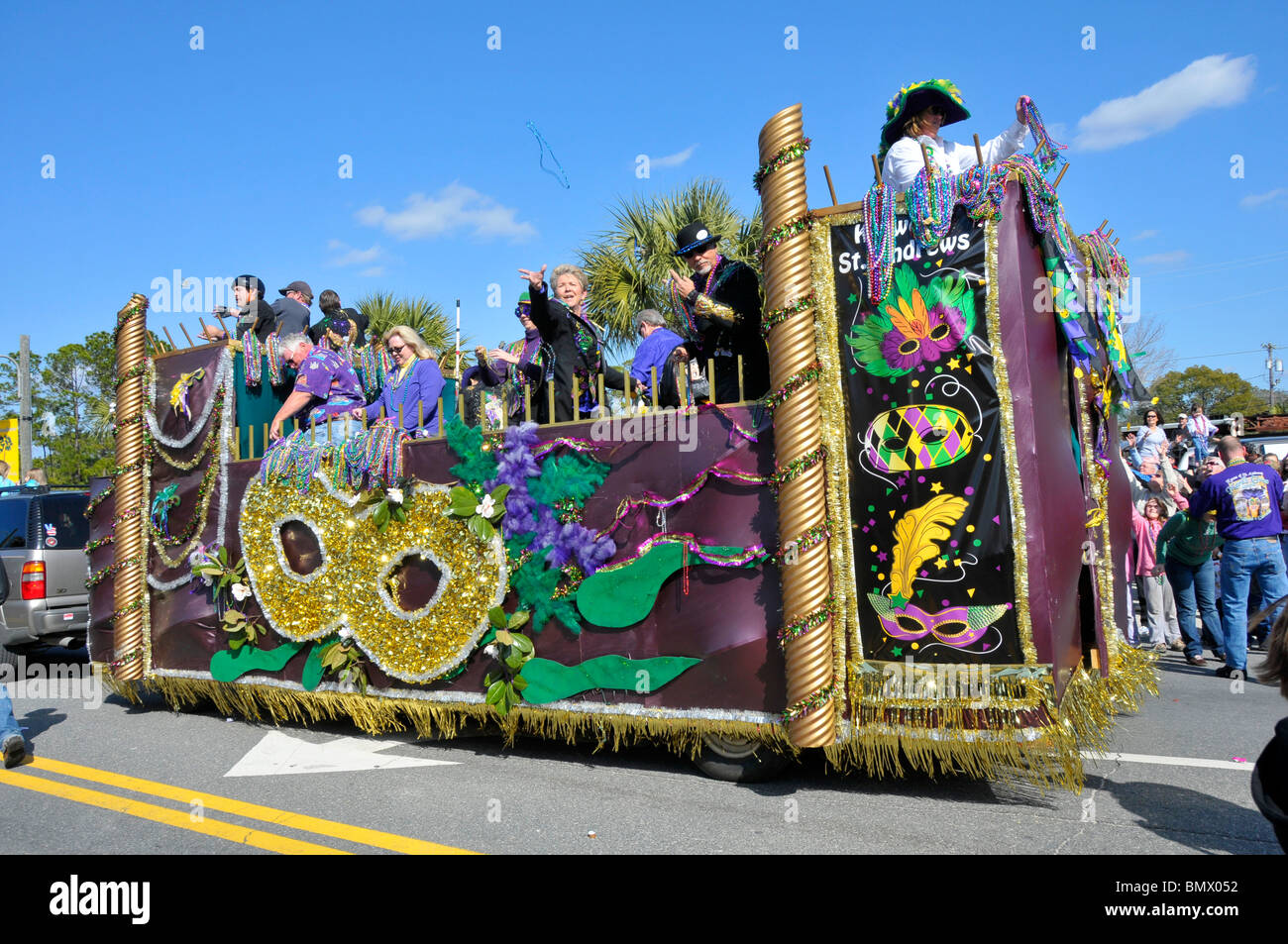 Marti Gras Parade Panama City Florida Foto Stock