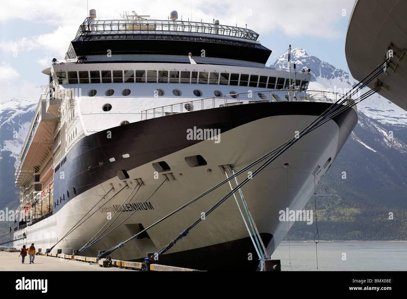 Crociera ormeggiato a Skagway in Alaska, 2 Foto Stock