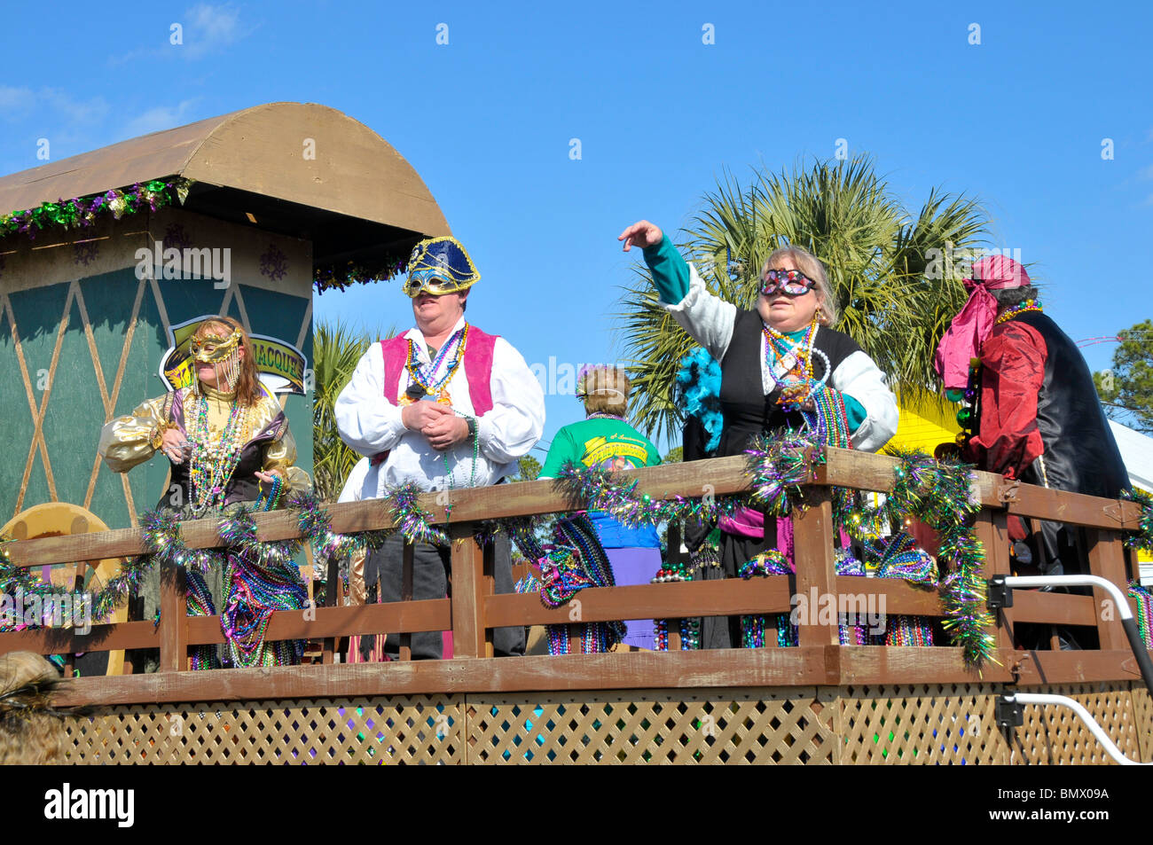 Marti Gras Parade Panama City Florida Foto Stock