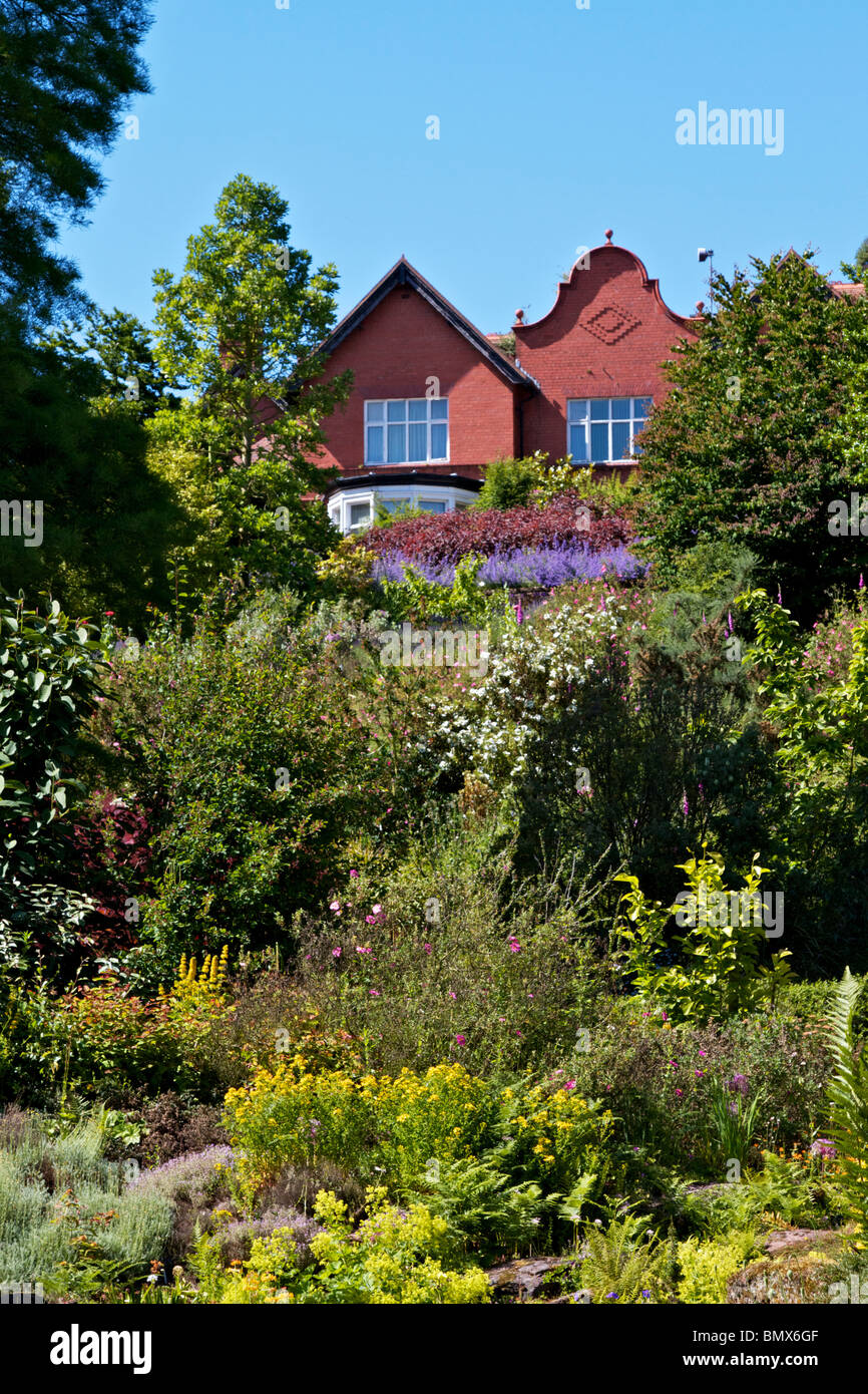 Vista della casa in Ness Giardini Botanici, Wirral Foto Stock