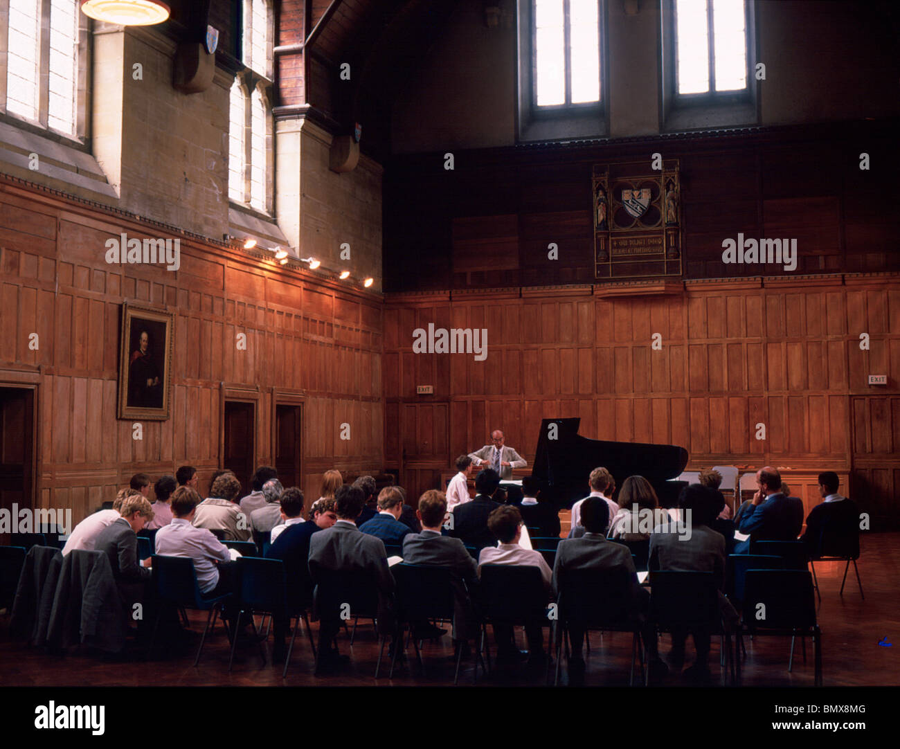 Lancing College masterclass di pianoforte, ottanta. Foto Stock