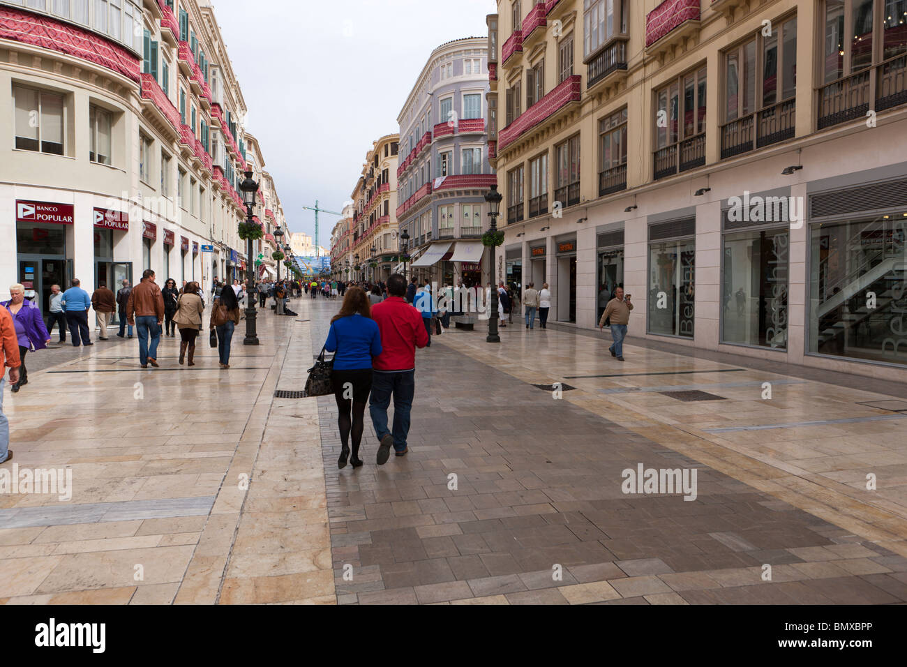 Calle Marques de Larios. Malaga. Andalusia. Spagna. Europa Foto Stock