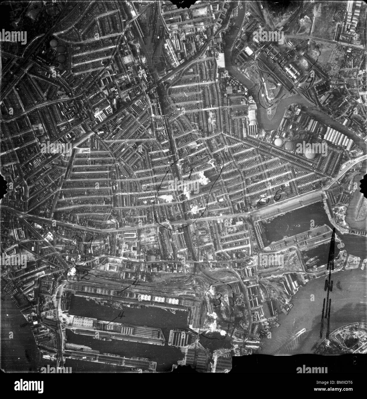 London Blitz Luftwaffe bombardamento Foto Stock