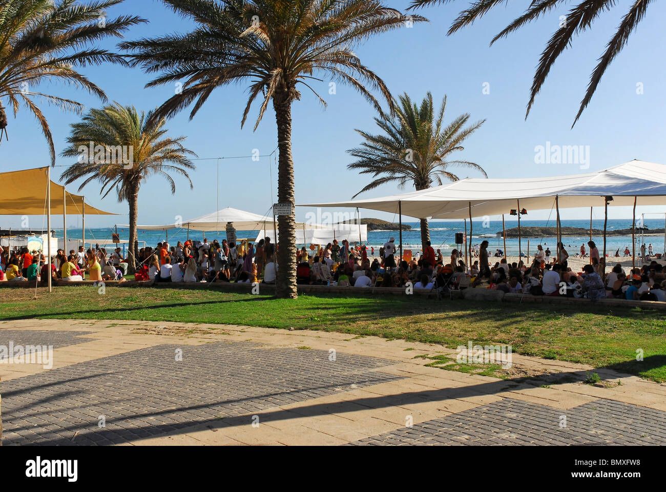 Israele, Achziv Beach Sagol nuovo Festival di età Foto Stock