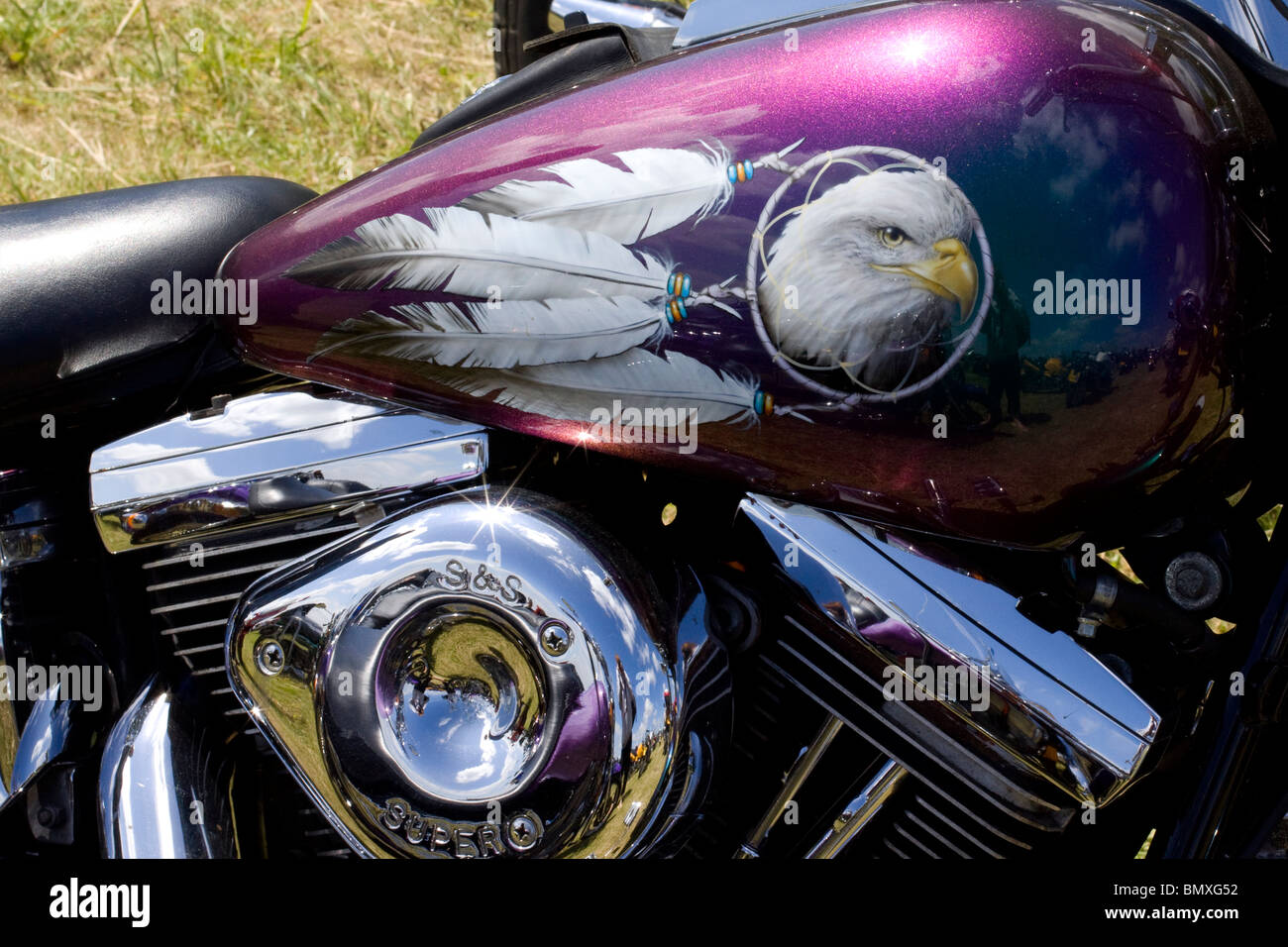 Harley Davidson Moto serbatoio vista astratto Foto Stock