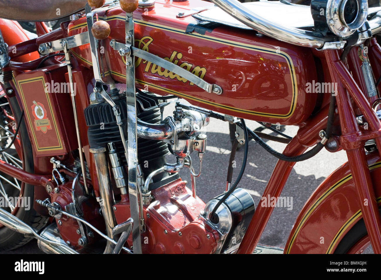 Indiano 1911 Twin 1000cc TT Racer Foto Stock