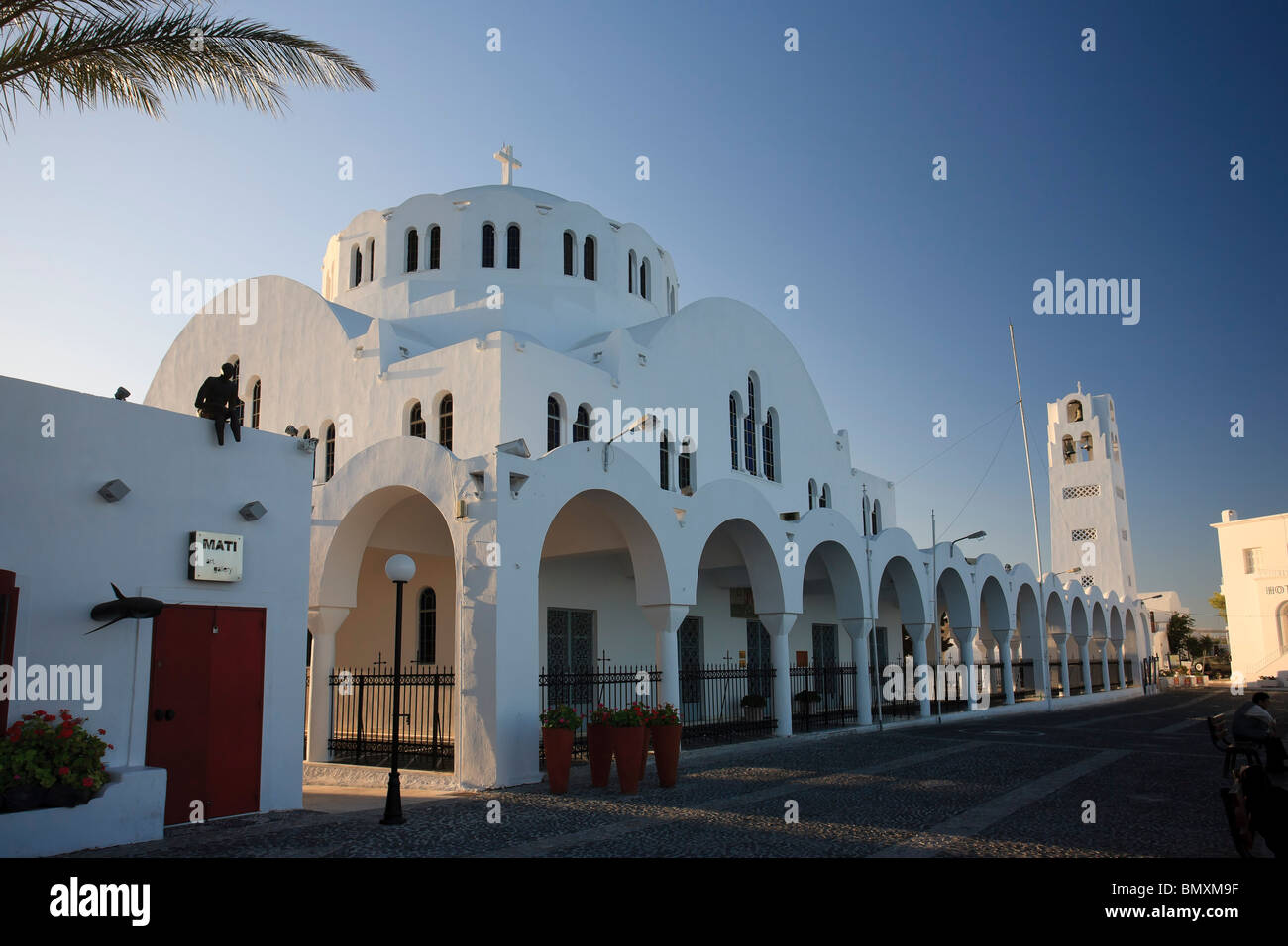 Grecia CICLADI Santorini Fira (Thira) Foto Stock