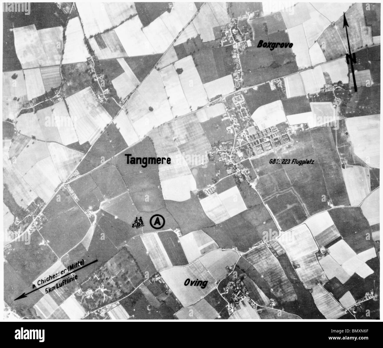 Tangmere - Sussex 1940 Airfield & Direzione Radio stazione di diagnosi Foto Stock