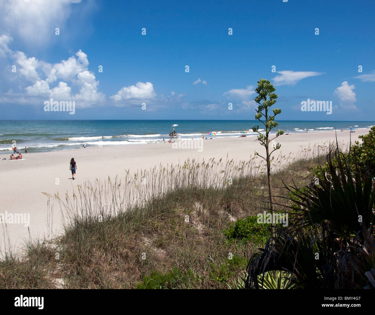 Dal lungomare a Indialantic sul litorale orientale della Florida Foto Stock