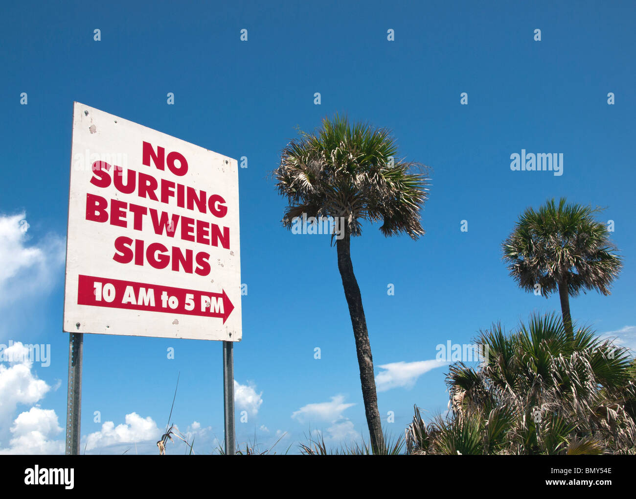 Dal lungomare a Indialantic sul litorale orientale della Florida Foto Stock