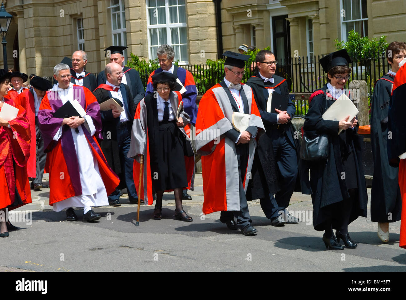 Università di Oxford Encaenia processione 2010 Foto Stock