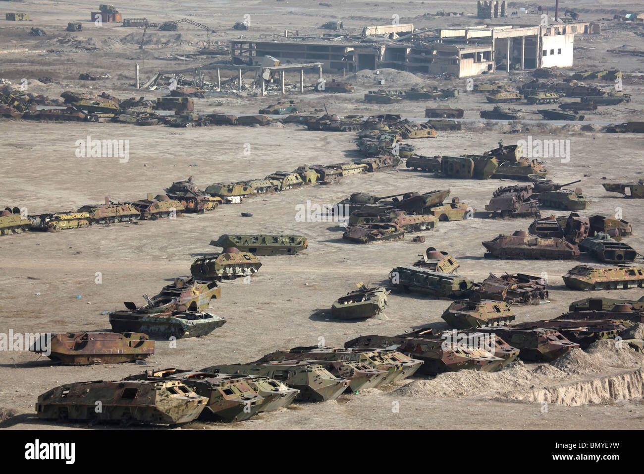 I carri armati russi durante la guerra sovietica Foto Stock