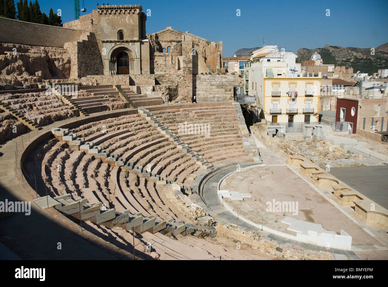 Teatro romano della città di Cartagena Murcia Regione Spagna Teatro Romano.  CARTAGENA CIUDAD Regione Murcia España Foto stock - Alamy