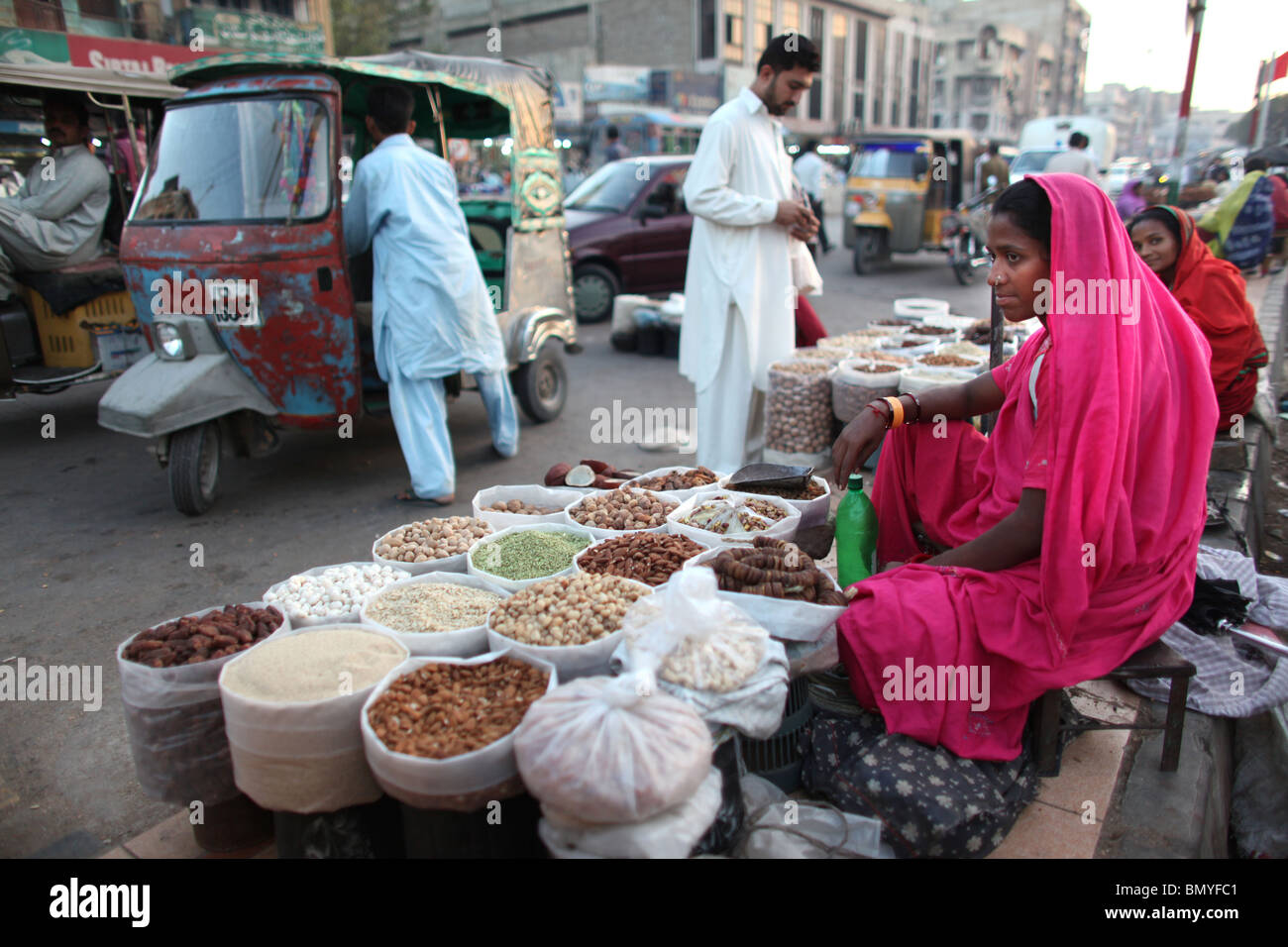 Mercato a Karachi in Pakistan Foto Stock