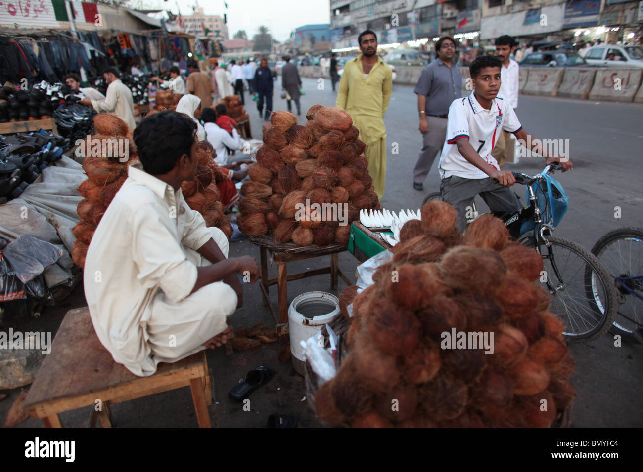 Mercato a Karachi in Pakistan Foto Stock