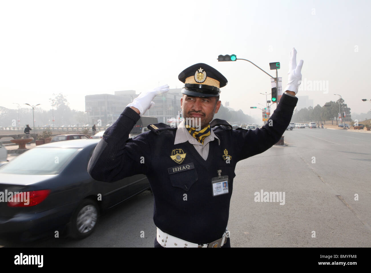 La polizia è allerta in Pakistan per i terroristi Foto Stock