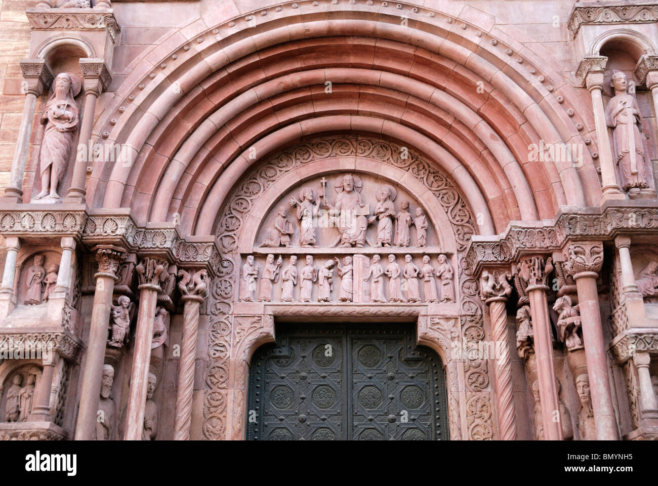 San Gallo porta, Basilea Münster (Basler Münster), Basilea, Svizzera Foto Stock