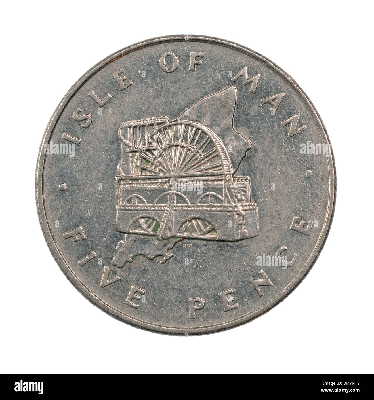 Isola di Man 5 pence coin Foto Stock