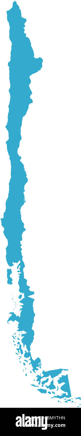 Vi è una mappa del Cile paese Foto Stock