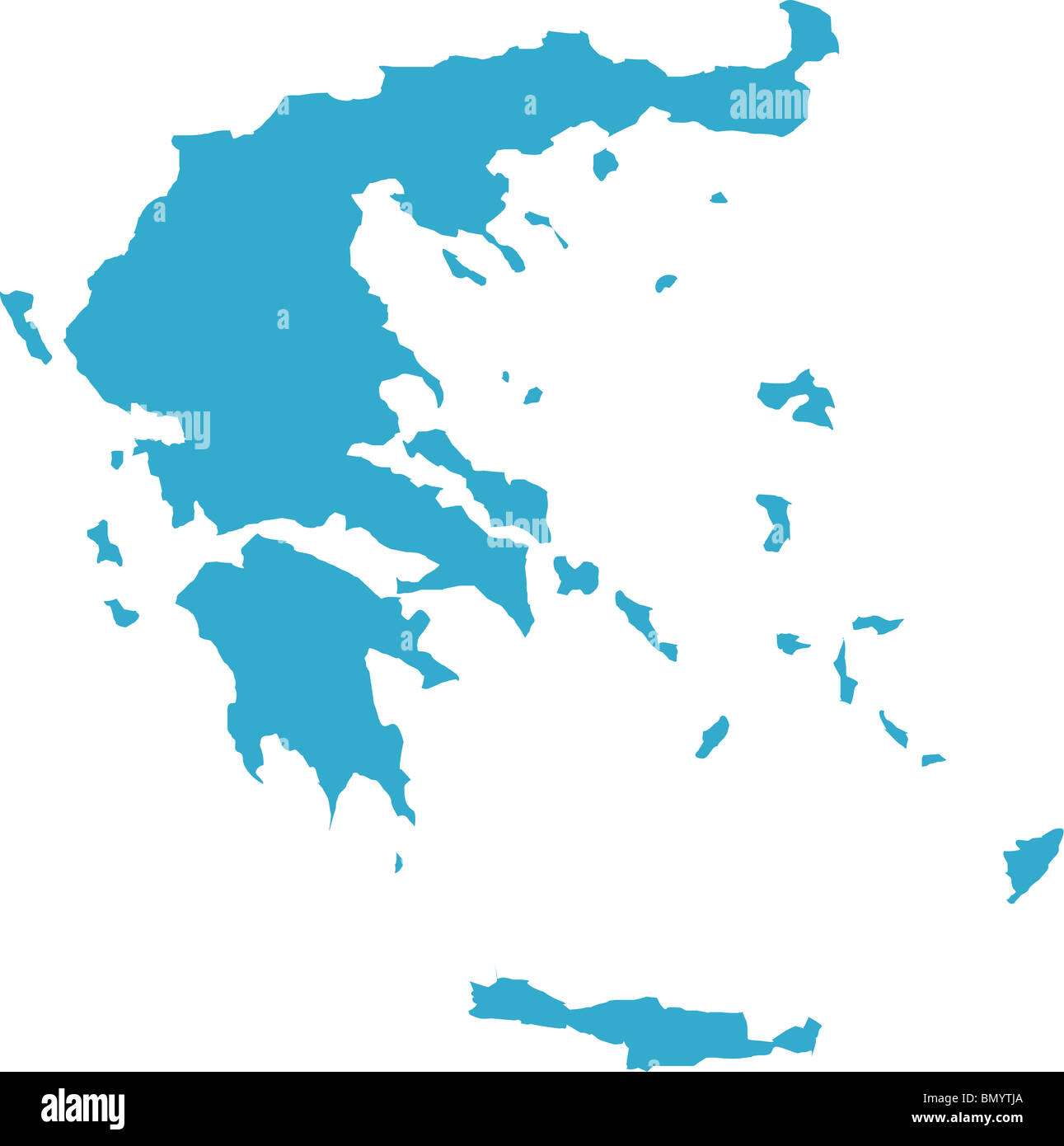 Vi è una mappa di Grecia paese Foto Stock