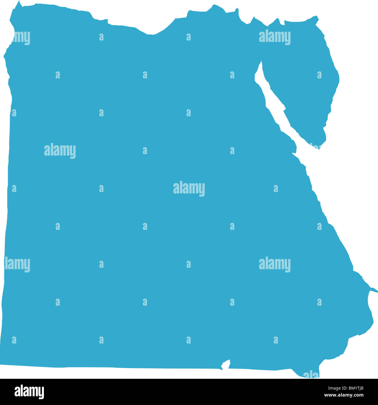 Vi è una mappa del paese di Egitto Foto Stock